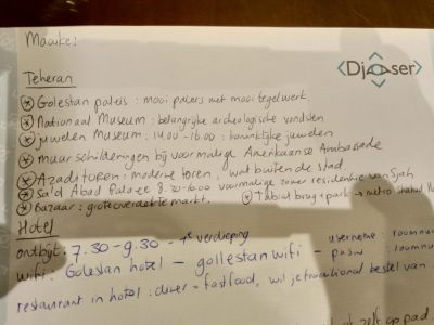 briefje reisleiding
